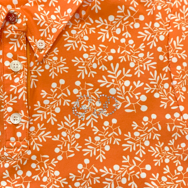 Floral polo womens store