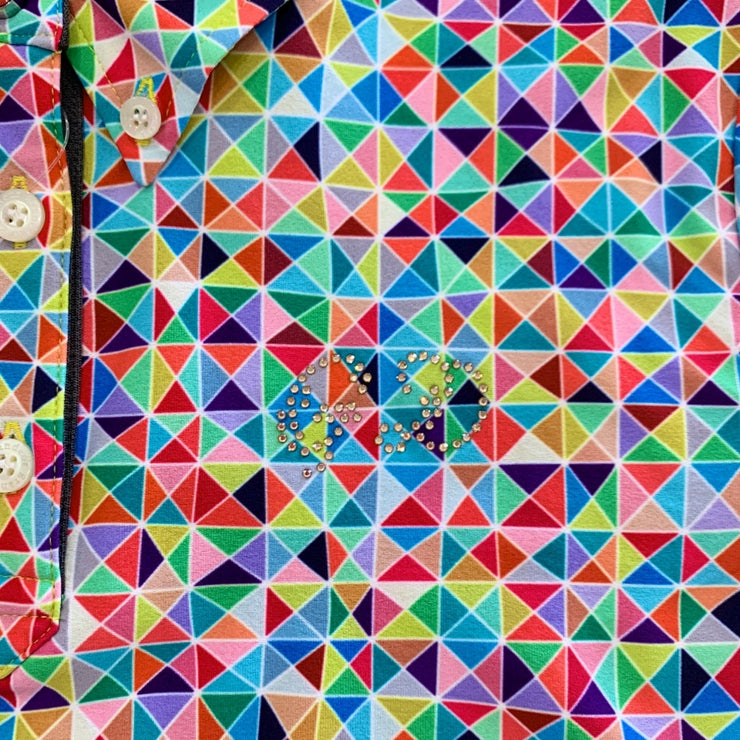 "Colorful triangles" Polo（Women's）