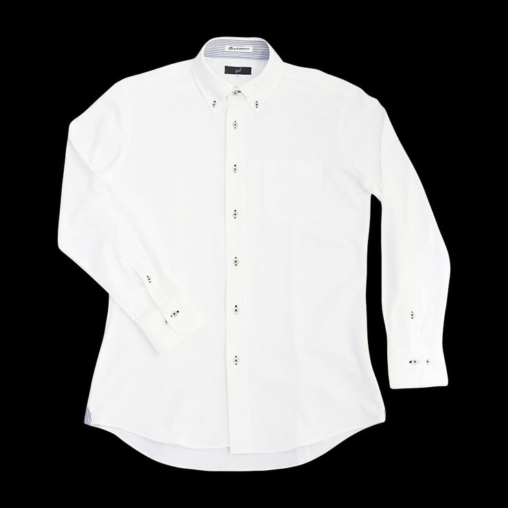 "Knit White long" Shirt